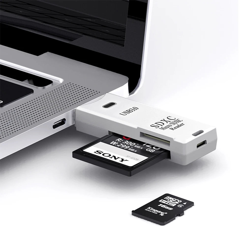 2-in-1 USB 3.0 Card Reader | TF & SD Card Adapter for PC & Laptop