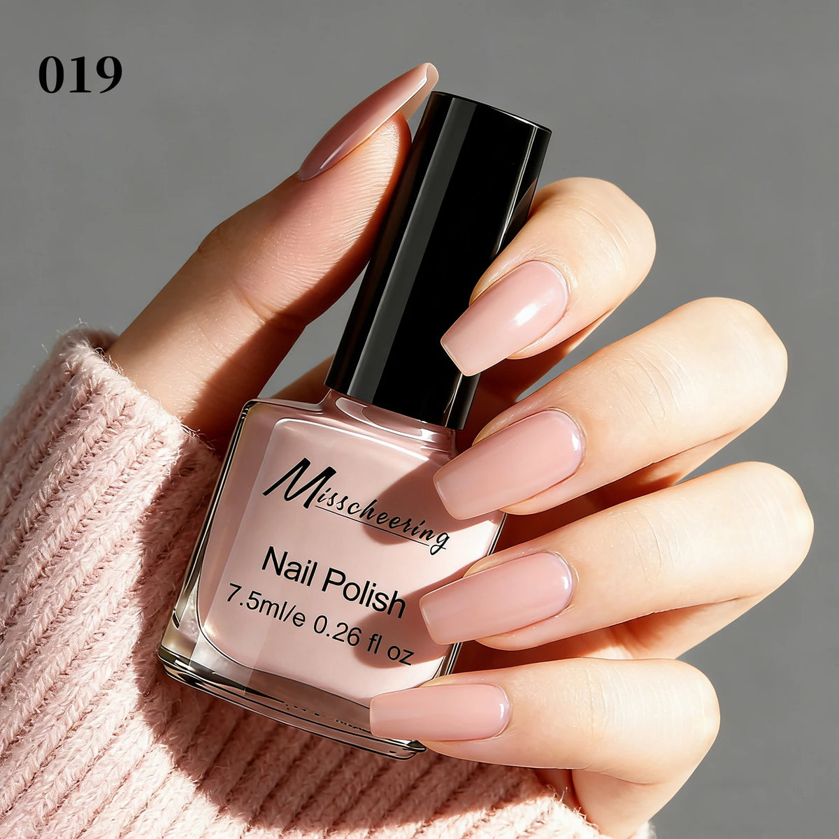 Misscheering Water-Based Peel Off Nail Polish 7.5ml Quick Air Dry Glossy Long Lasting Removable Nail Varnish No UV Needed Easy