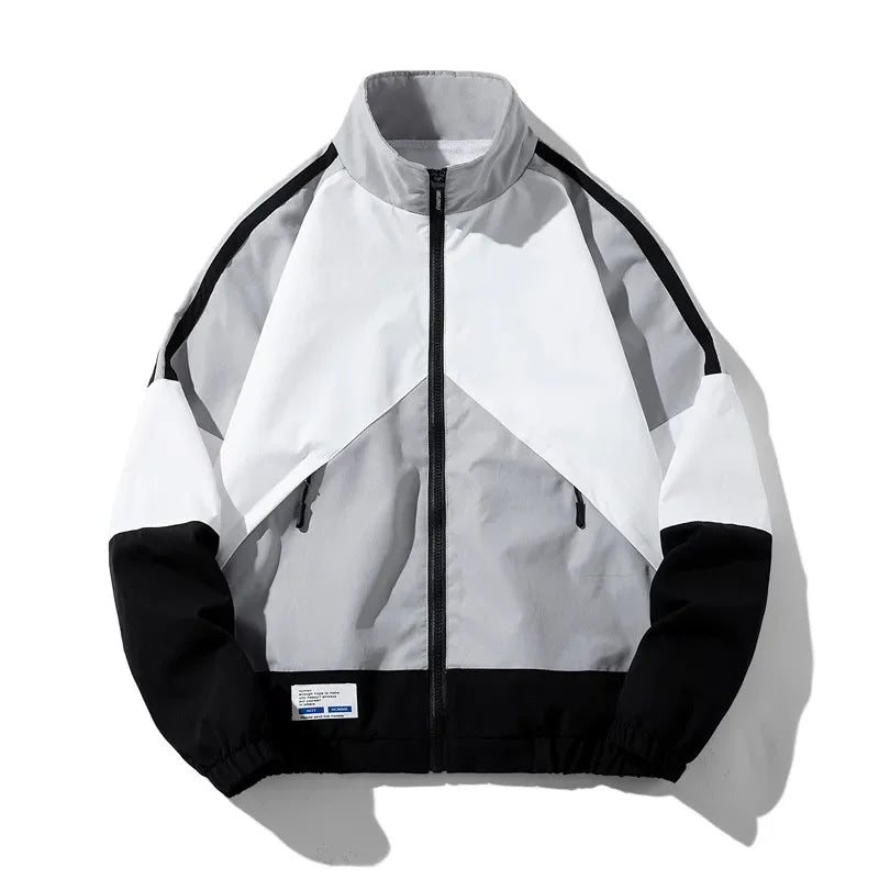 Jacket Fashion Casual Color Contrast Round Neck Coat Version Loose Quality Comfortable Fabric Breathable Parka Padded Jacket
