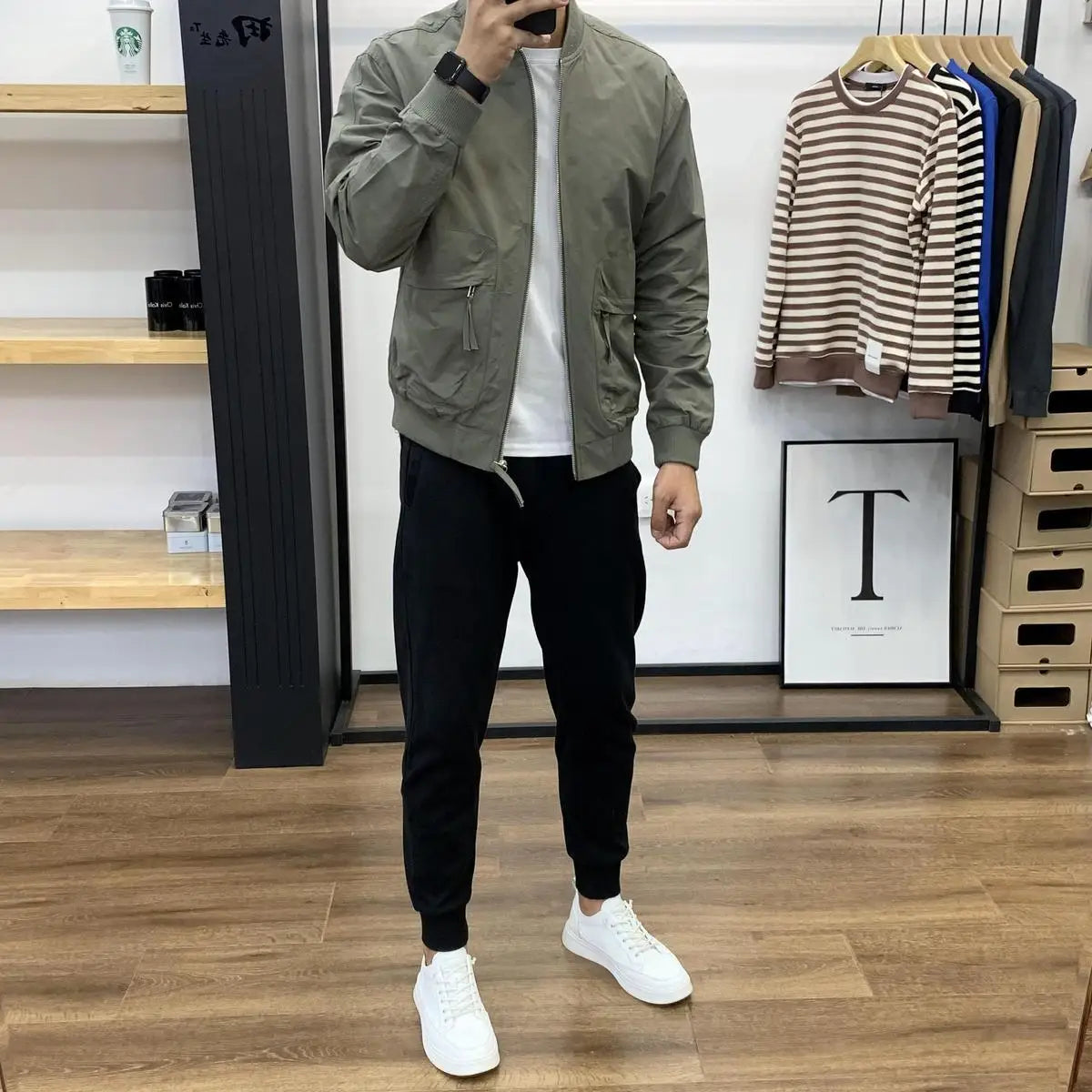 Jacket Men's Spring and Autumn 2025 New Fashion Brand Slim and Versatile Casual Lapel Long Sleeve Workwear