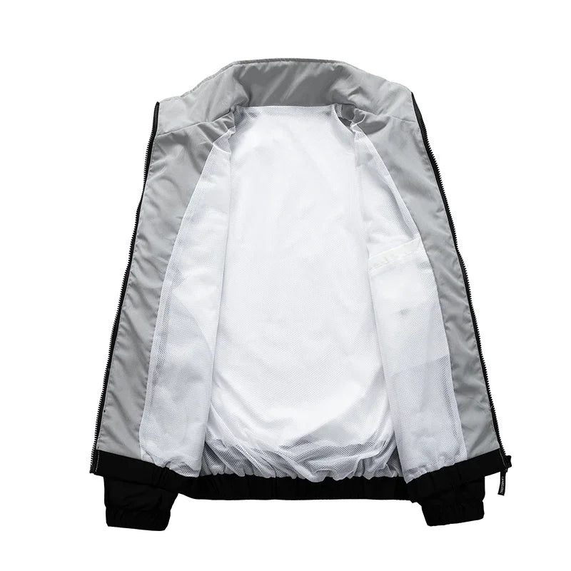Jacket Fashion Casual Color Contrast Round Neck Coat Version Loose Quality Comfortable Fabric Breathable Parka Padded Jacket