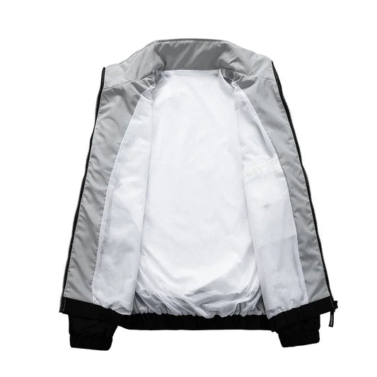 Jacket Fashion Casual Color Contrast Round Neck Coat Version Loose Quality Comfortable Fabric Breathable Parka Padded Jacket