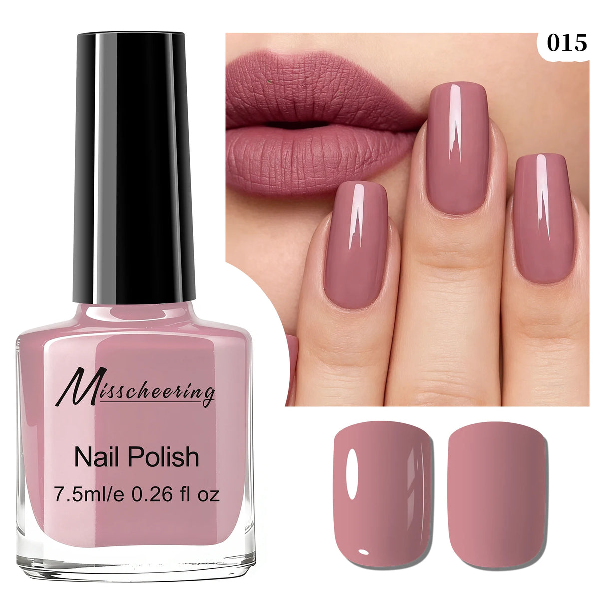 Misscheering Water-Based Peel Off Nail Polish 7.5ml Quick Air Dry Glossy Long Lasting Removable Nail Varnish No UV Needed Easy