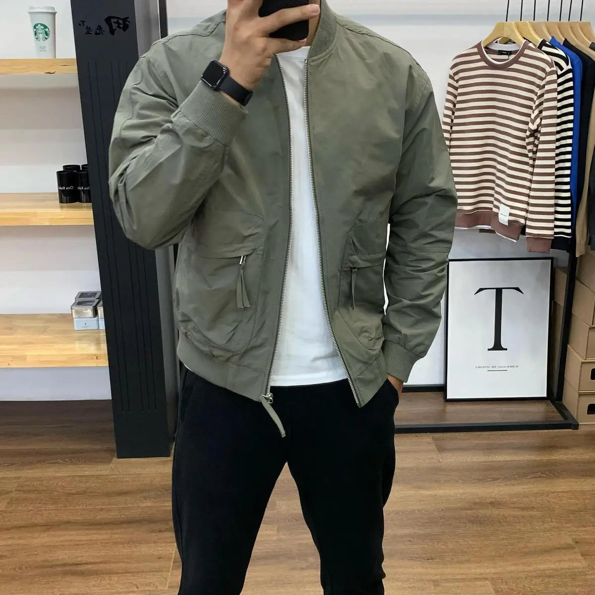Jacket Men's Spring and Autumn 2025 New Fashion Brand Slim and Versatile Casual Lapel Long Sleeve Workwear