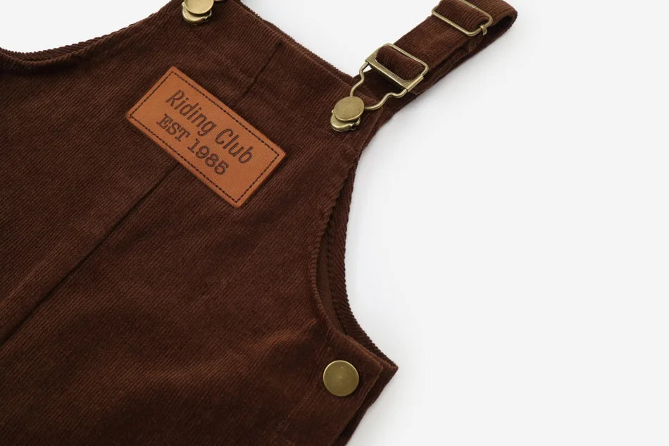 AS AW26  Saddle collection Brown Corduroy + Rugby sweatshirt Print corduroy girl clothing  family matching boys clothes