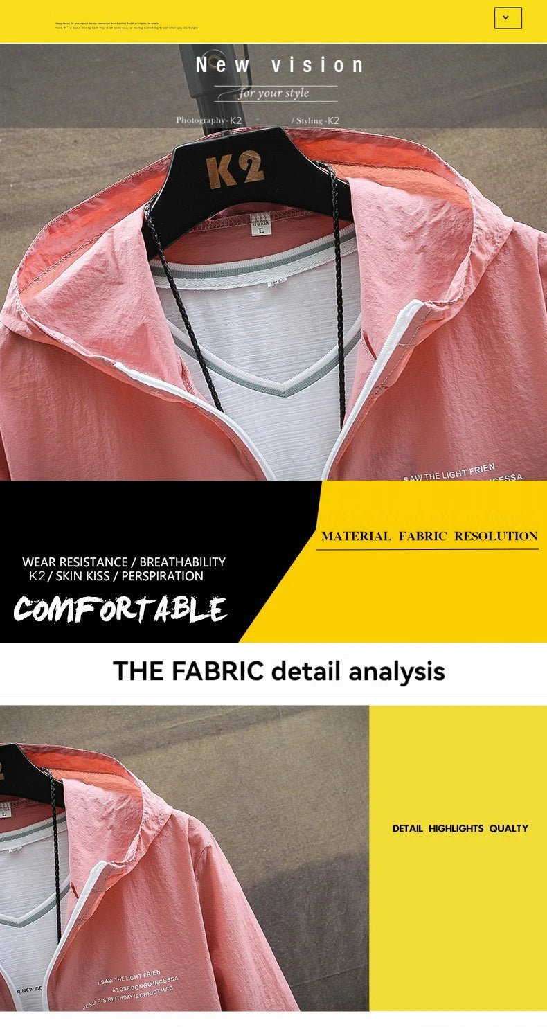 New Fashion Loose Lightweight Breathable Versatile Top Outdoor High Quality Sports and Leisure UV Resistant Neutral Jacket