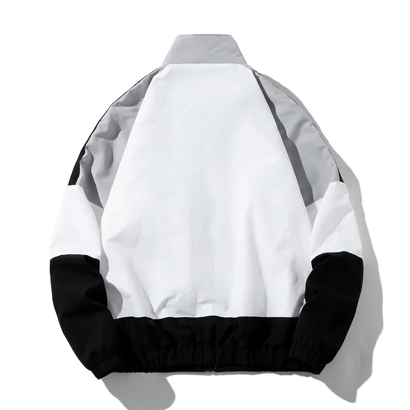 Jacket Fashion Casual Color Contrast Round Neck Coat Version Loose Quality Comfortable Fabric Breathable Parka Padded Jacket
