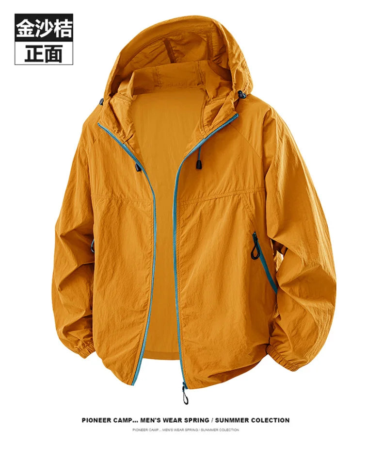 Summer Couple`s Hiking Jackets Men Fishing Cycling Hooded Gym Sports Running Coat Outdoor Sun-Protective Jacket Women Clothing