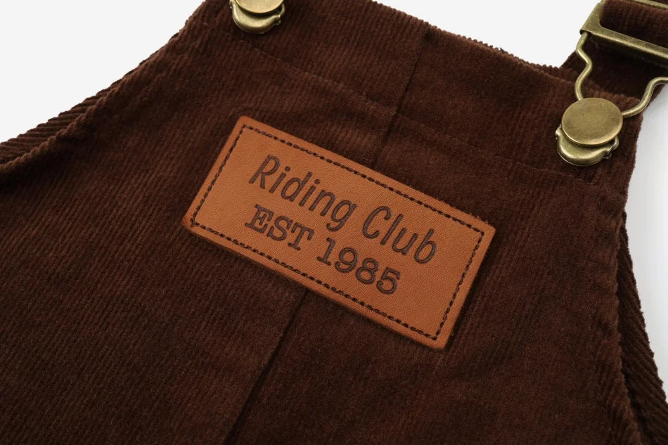 AS AW26  Saddle collection Brown Corduroy + Rugby sweatshirt Print corduroy girl clothing  family matching boys clothes