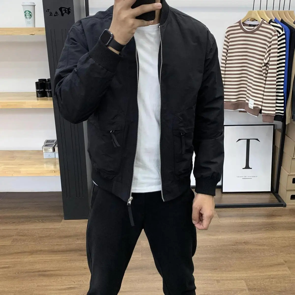 Jacket Men's Spring and Autumn 2025 New Fashion Brand Slim and Versatile Casual Lapel Long Sleeve Workwear