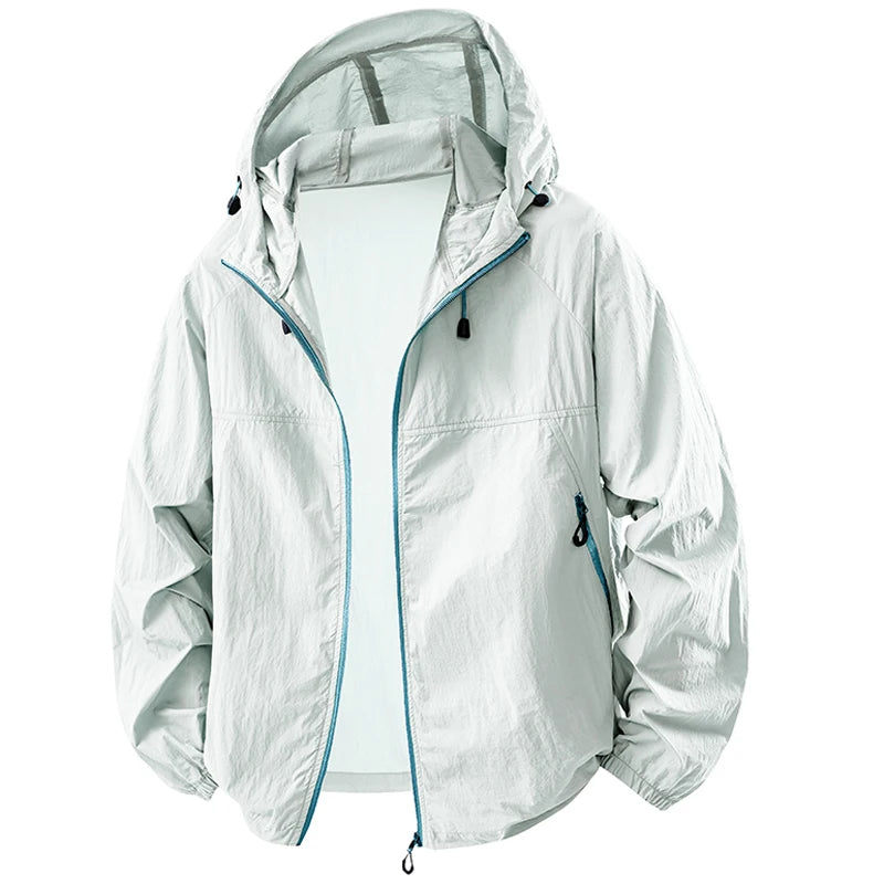 Summer Couple`s Hiking Jackets Men Fishing Cycling Hooded Gym Sports Running Coat Outdoor Sun-Protective Jacket Women Clothing