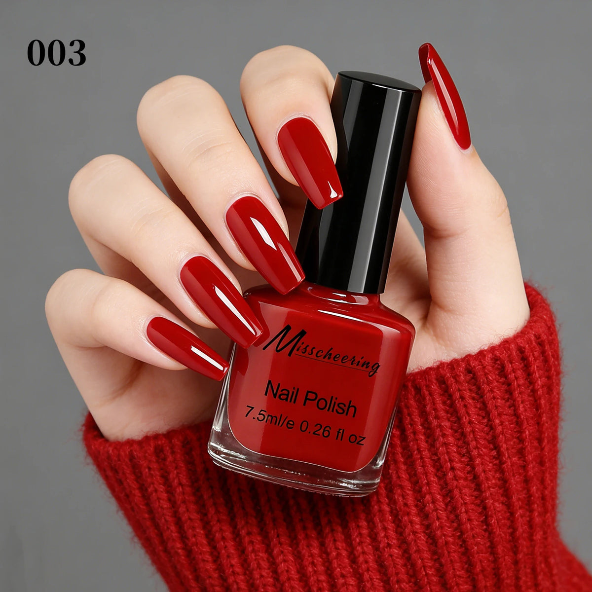 Misscheering Water-Based Peel Off Nail Polish 7.5ml Quick Air Dry Glossy Long Lasting Removable Nail Varnish No UV Needed Easy