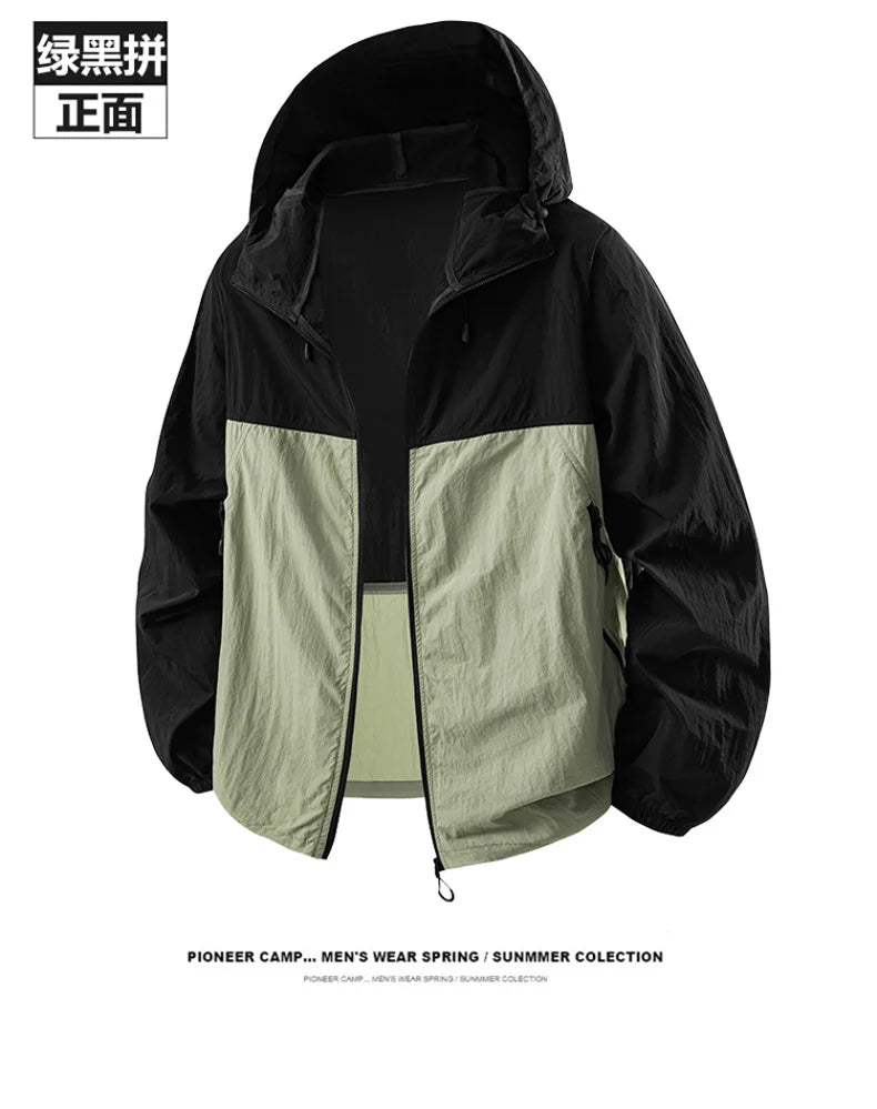 Summer Couple`s Hiking Jackets Men Fishing Cycling Hooded Gym Sports Running Coat Outdoor Sun-Protective Jacket Women Clothing