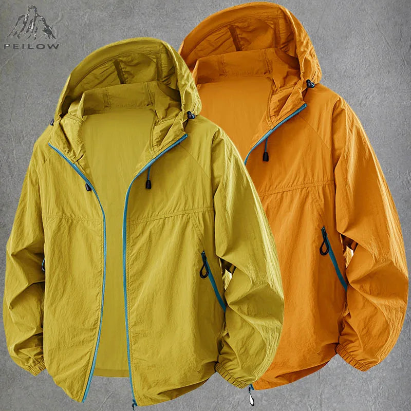 Summer Couple`s Hiking Jackets Men Fishing Cycling Hooded Gym Sports Running Coat Outdoor Sun-Protective Jacket Women Clothing