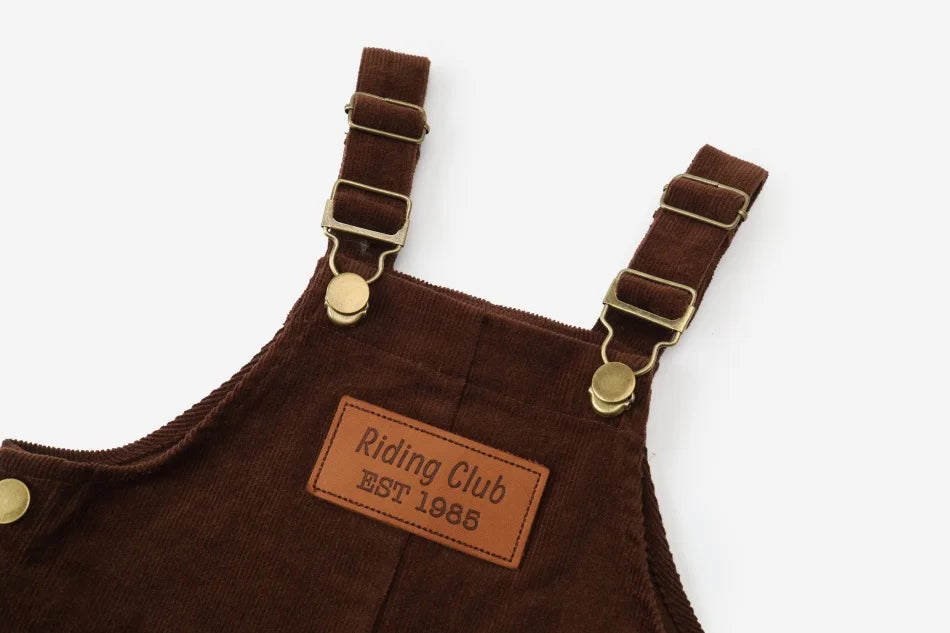 AS AW26  Saddle collection Brown Corduroy + Rugby sweatshirt Print corduroy girl clothing  family matching boys clothes