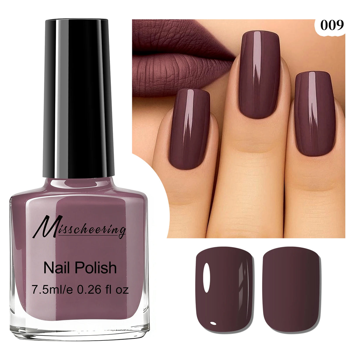 Misscheering Water-Based Peel Off Nail Polish 7.5ml Quick Air Dry Glossy Long Lasting Removable Nail Varnish No UV Needed Easy