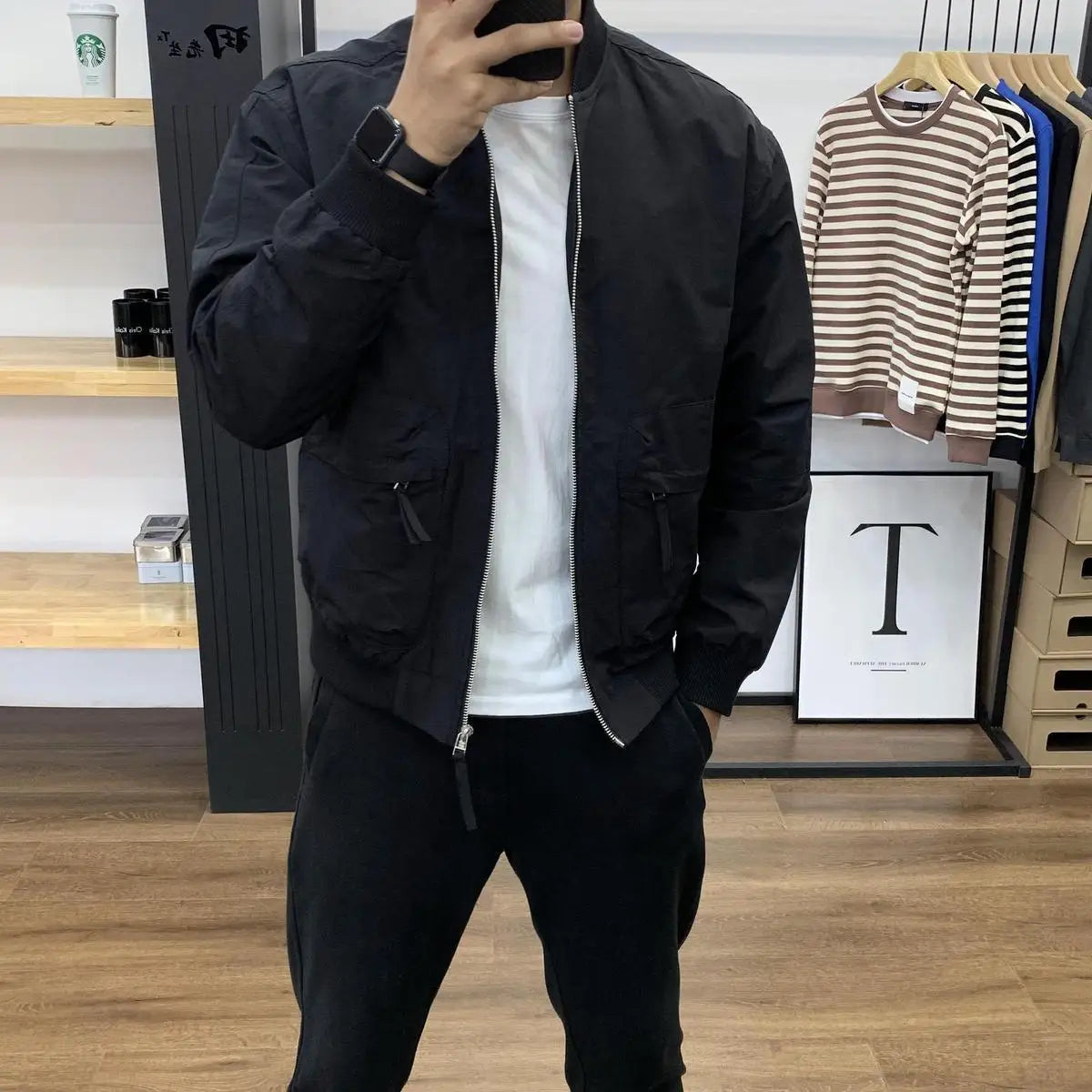 Jacket Men's Spring and Autumn 2025 New Fashion Brand Slim and Versatile Casual Lapel Long Sleeve Workwear