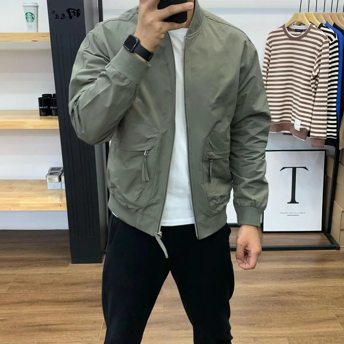 Jacket Men's Spring and Autumn 2025 New Fashion Brand Slim and Versatile Casual Lapel Long Sleeve Workwear