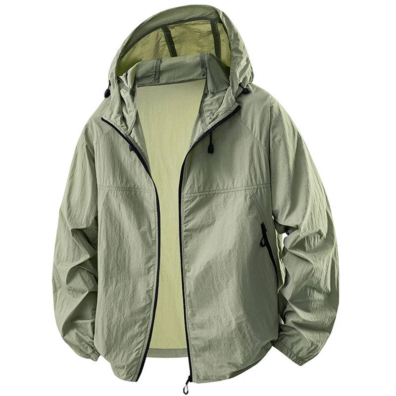 Summer Couple`s Hiking Jackets Men Fishing Cycling Hooded Gym Sports Running Coat Outdoor Sun-Protective Jacket Women Clothing