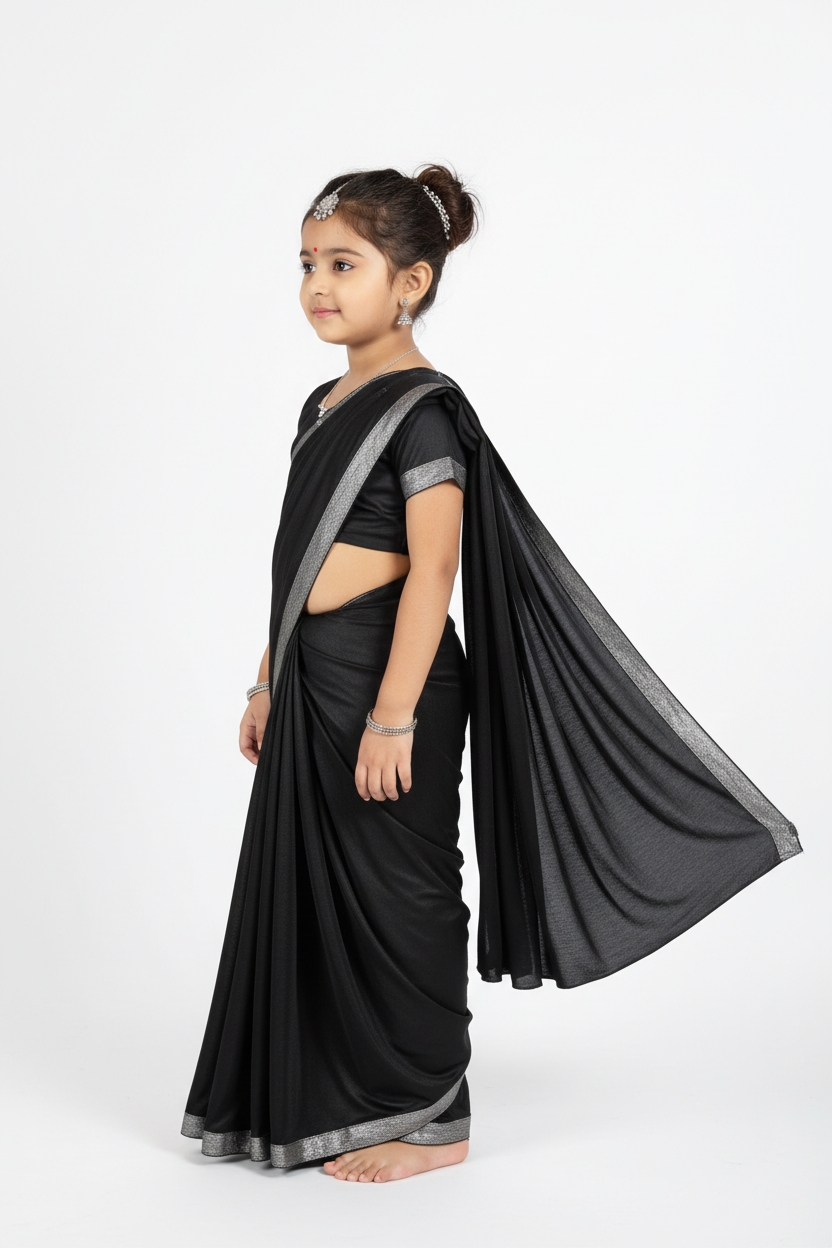 Black Saree Side