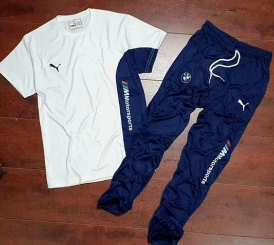 Men's Summer Tracksuit — Blue & White