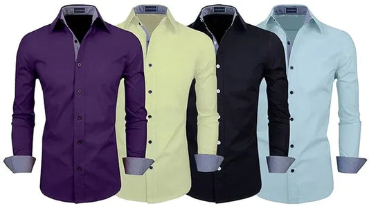 Men's Plain Shirts Combo (Pack of 4)