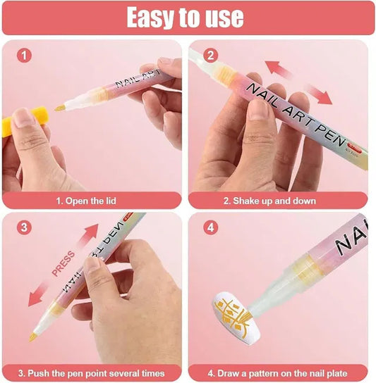 Nail Art Pens Set of 12 Colours
