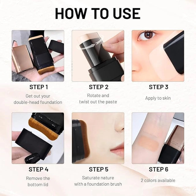 Korean 2-in-1 Glass Skin Foundation Stick