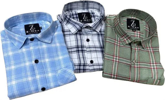 Men's Check Shirts Combo (Pack of 3) — Premium