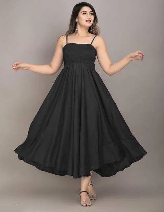 Women's Black Maxi Dress | Full Length Elegant Casual Wear