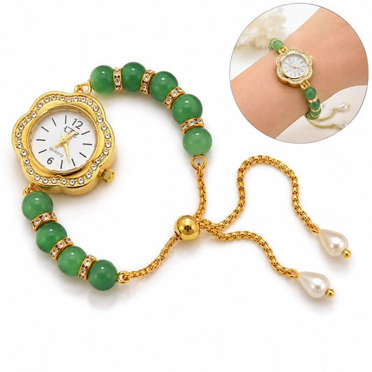 Boho Statement Bracelet Watch — Women's Vintage Gold Tassel
