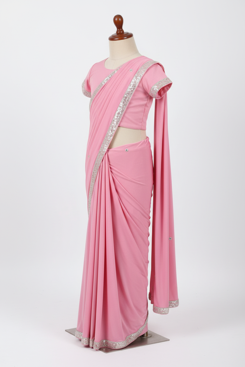 Pink Saree Side